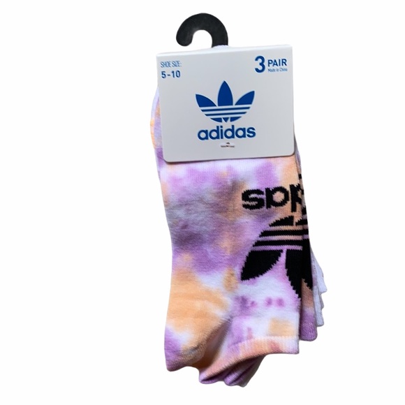 NEW Adidas color wash tie dye ankle socks - Picture 3 of 7